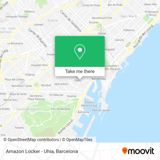 Amazon Locker - Uhia map