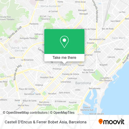 Castell D'Encus & Ferrer Bobet Asia map