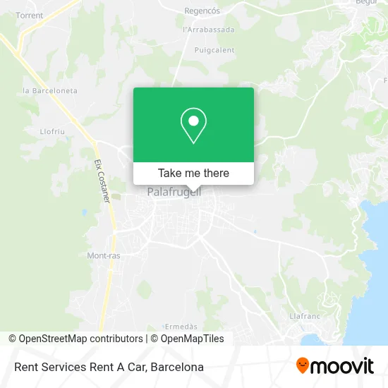 Rent Services Rent A Car map