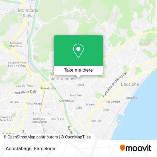 Acostabags map