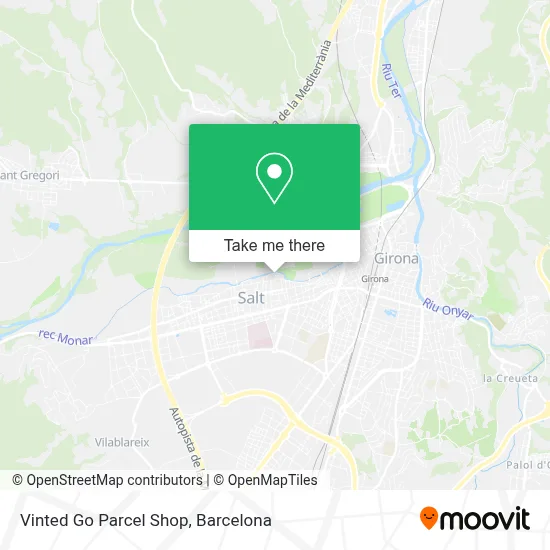 Vinted Go Parcel Shop map
