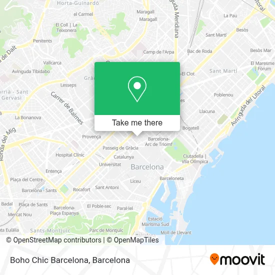 Boho Chic Barcelona map