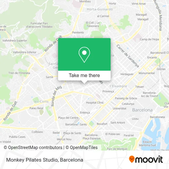 Monkey Pilates Studio map