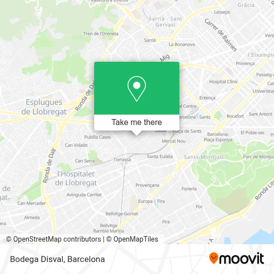 Bodega Disval map