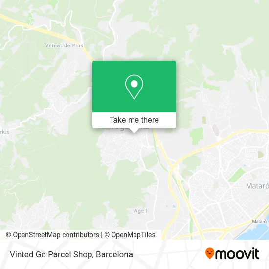 Vinted Go Parcel Shop map