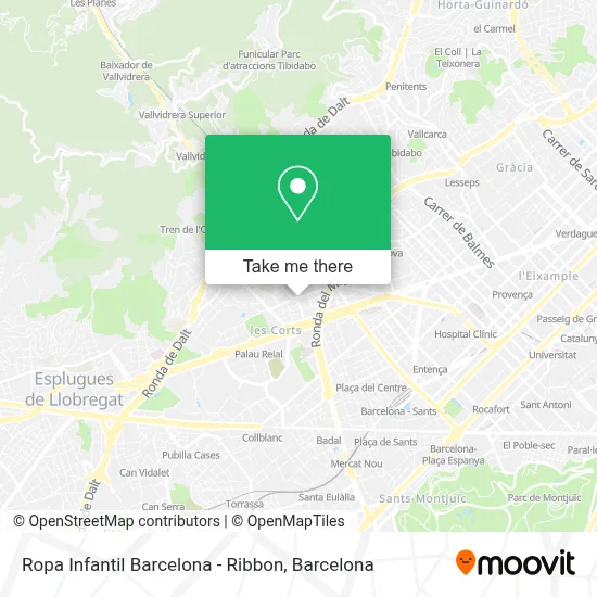 Ropa Infantil Barcelona - Ribbon map