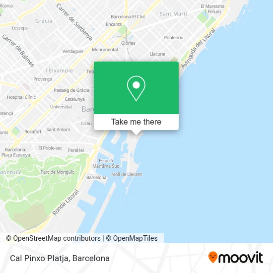 Cal Pinxo Platja map