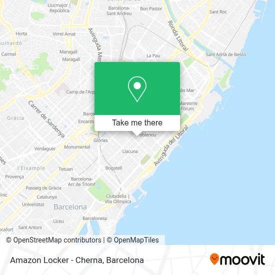 Amazon Locker - Cherna map
