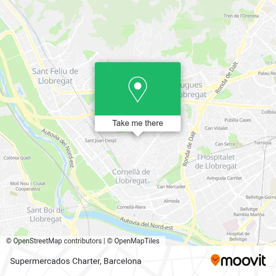 Supermercados Charter map