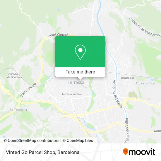 Vinted Go Parcel Shop map