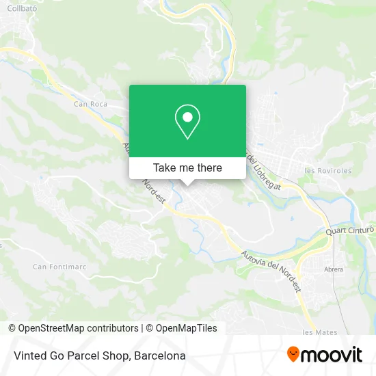 Vinted Go Parcel Shop map
