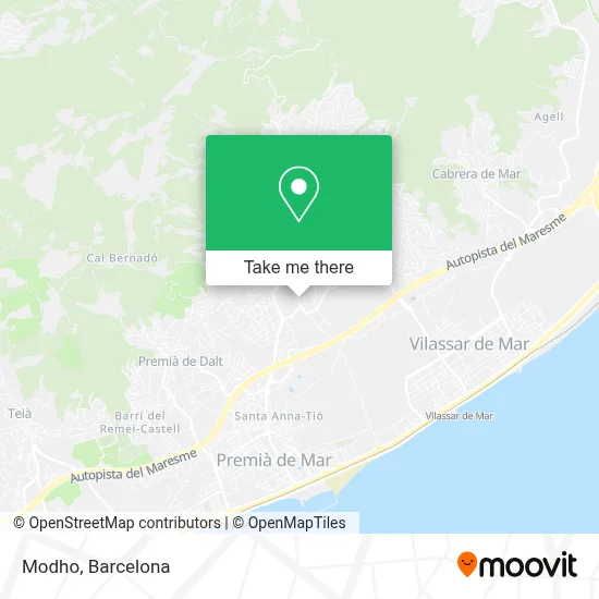 mapa Modho