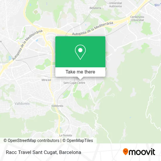 Racc Travel Sant Cugat map