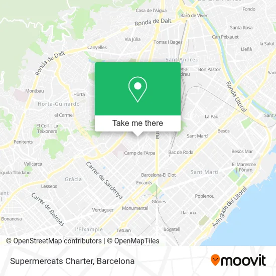 Supermercats Charter map