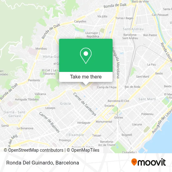 Ronda Del Guinardo map
