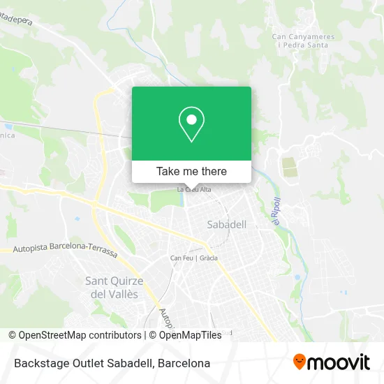 Backstage Outlet Sabadell map