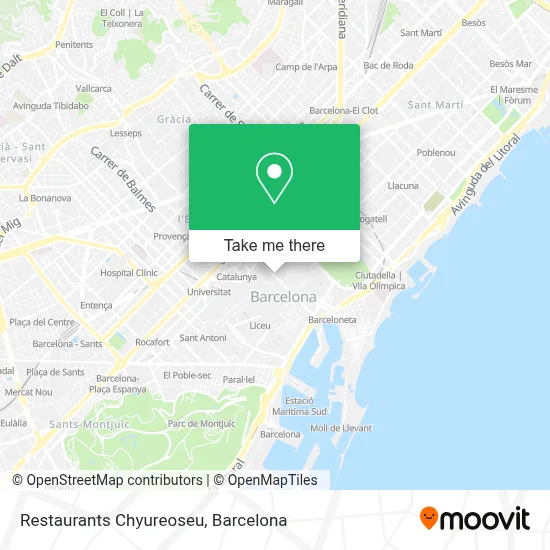 Restaurants Chyureoseu map