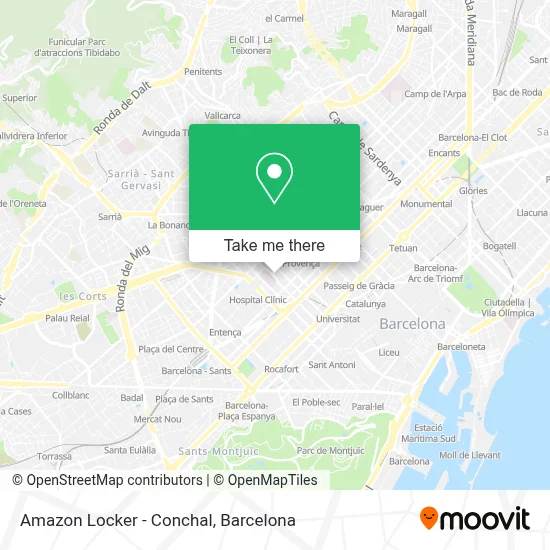 Amazon Locker - Conchal map