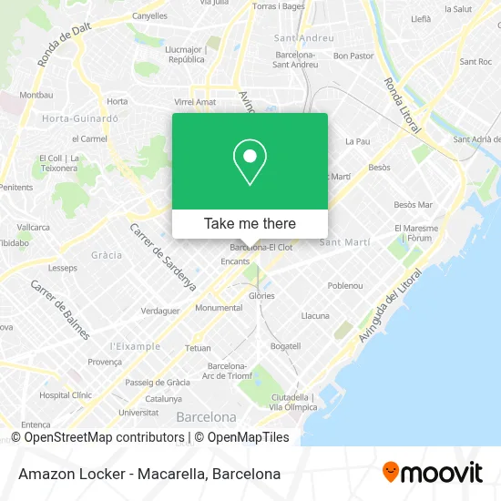 Amazon Locker - Macarella map