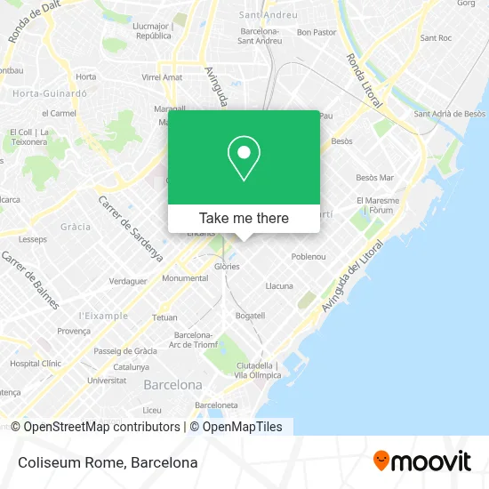Coliseum Rome map