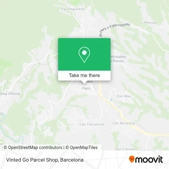 Vinted Go Parcel Shop map