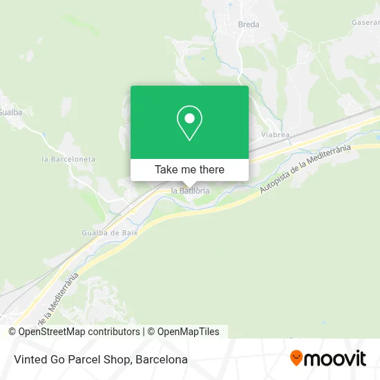 Vinted Go Parcel Shop map