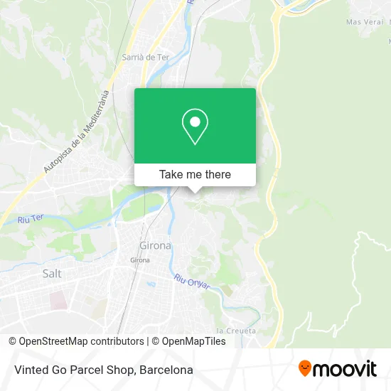 Vinted Go Parcel Shop map