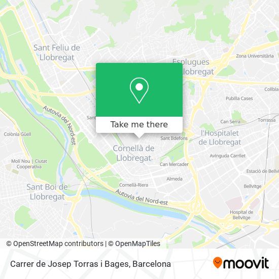 mapa Carrer de Josep Torras i Bages