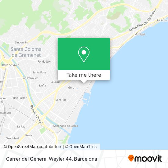 mapa Carrer del General Weyler 44