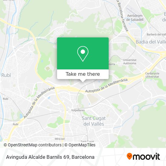 Avinguda Alcalde Barnils 69 map