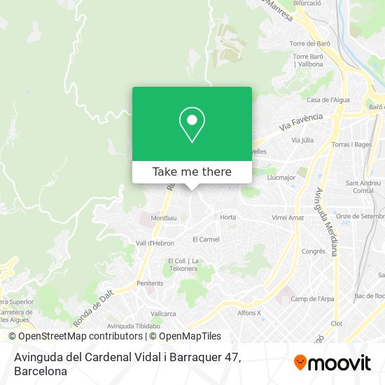 mapa Avinguda del Cardenal Vidal i Barraquer 47