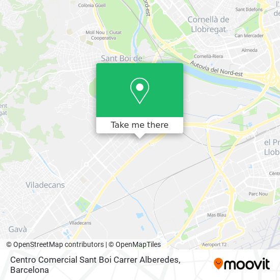 Centro Comercial Sant Boi Carrer Alberedes map