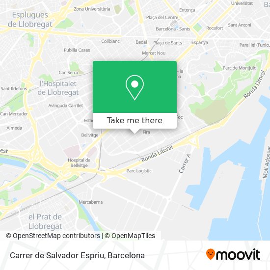 mapa Carrer de Salvador Espriu