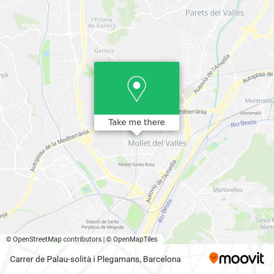 Carrer de Palau-solità i Plegamans map