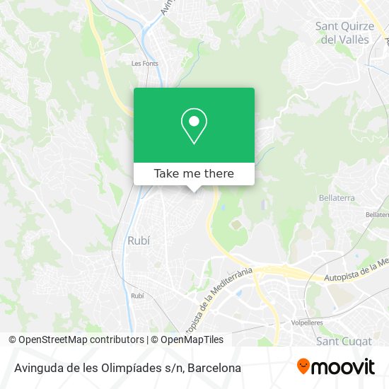 Avinguda de les Olimpíades s/n map