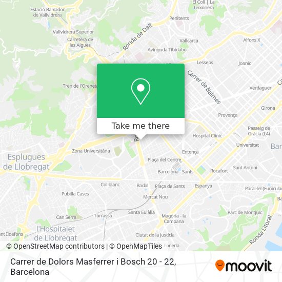 mapa Carrer de Dolors Masferrer i Bosch 20 - 22