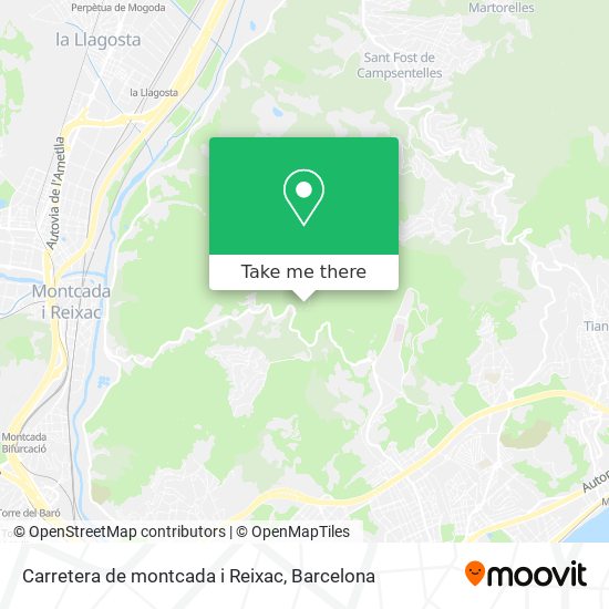 Carretera de montcada i Reixac map