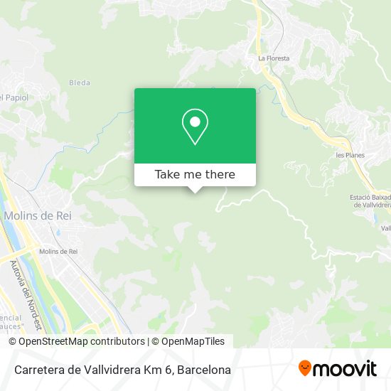 Carretera de Vallvidrera Km 6 map