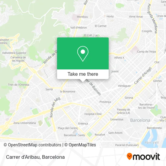 Carrer d'Aribau map