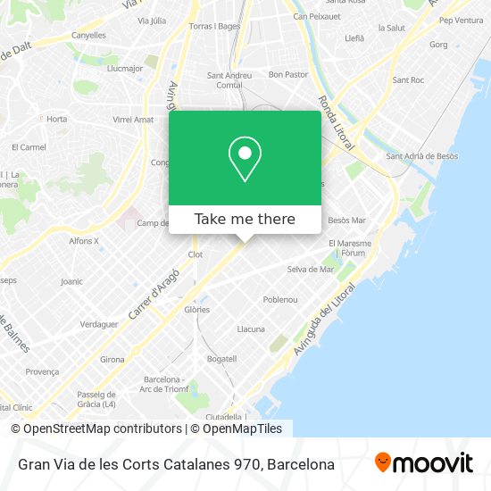 mapa Gran Via de les Corts Catalanes 970