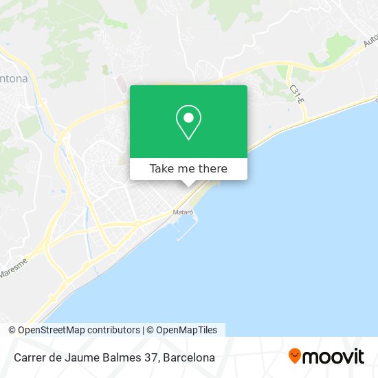 mapa Carrer de Jaume Balmes 37