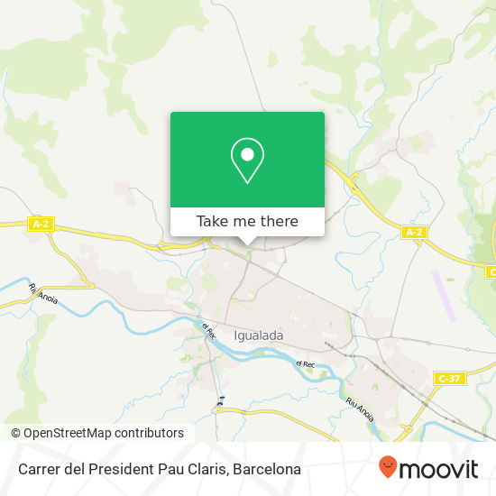 Carrer del President Pau Claris map