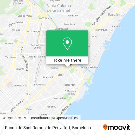 Ronda de Sant Ramon de Penyafort map