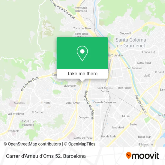 Carrer d'Arnau d'Oms 52 map