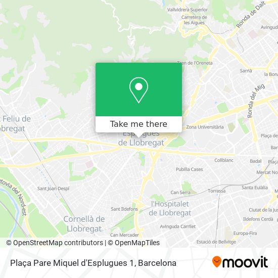 Plaça Pare Miquel d'Esplugues 1 map