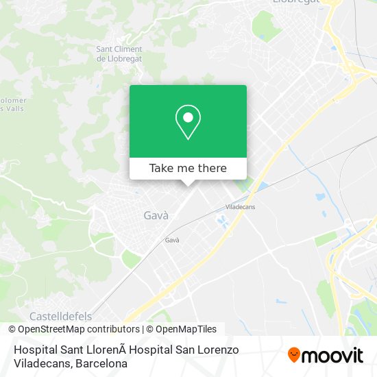Hospital Sant LlorenÃ Hospital San Lorenzo Viladecans map