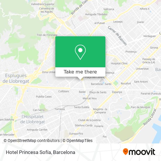 Hotel Princesa Sofía map