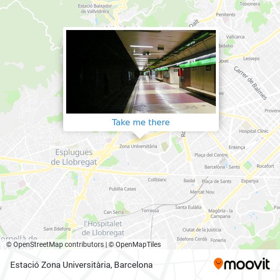 Estació Zona Universitària map