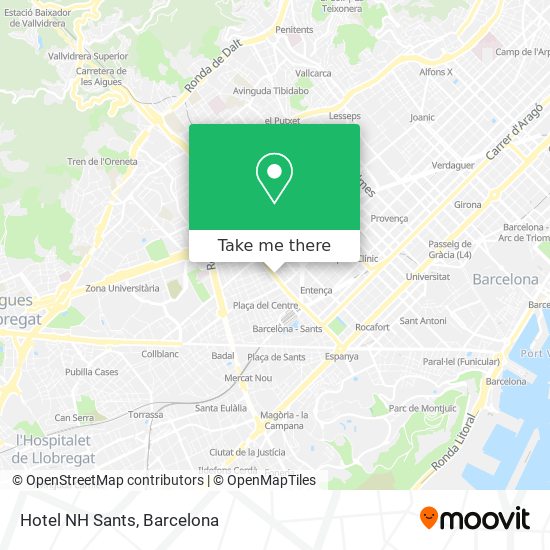 mapa Hotel NH Sants