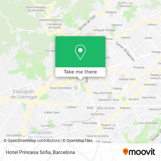 Hotel Princesa Sofia map